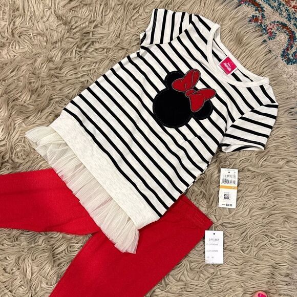 NWT Girls size 6 Minnie Mouse two piece outfit - Picture 2 of 6